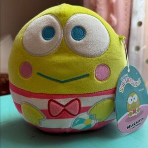 Sanrio Keroppi Plush in Green and Pink Squishmallows